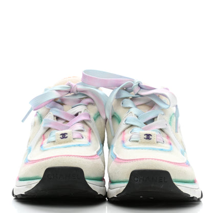 Chanel Wool Suede Calfskin CC Sneakers 35 Multicolor 2 of 9