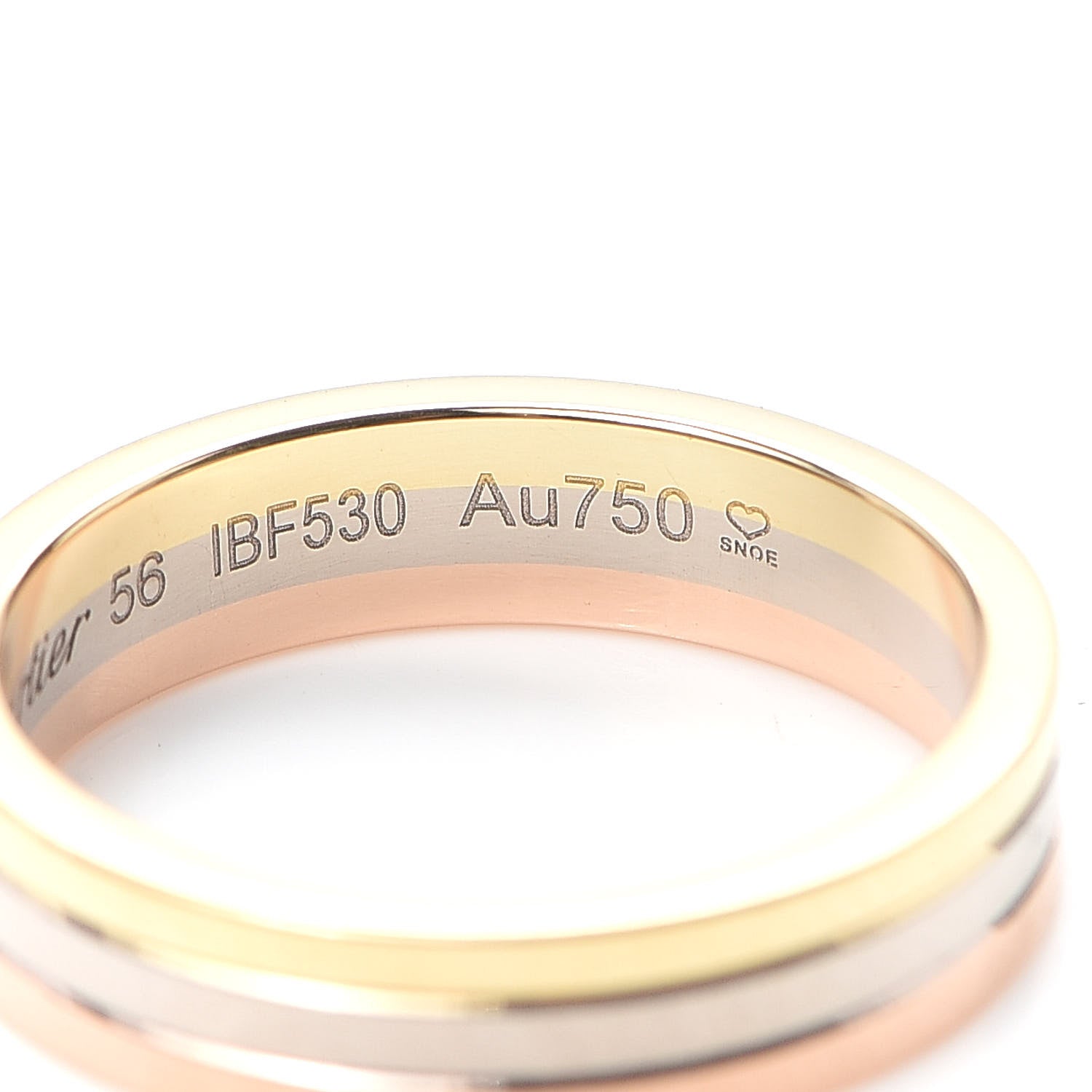 Cartier 18K Pink White Yellow Gold 4.8mm Vendome Louis Cartier Wedding Band Ring 56 7.5 5 of 5
