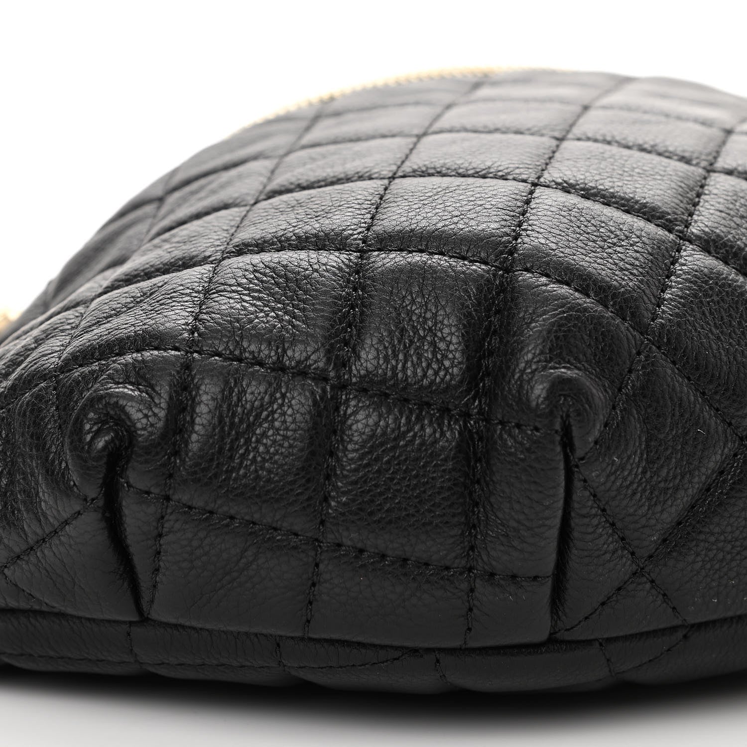 Chanel Calfskin Quilted Banane Waist Bag Fanny Pack Black 9 of 12