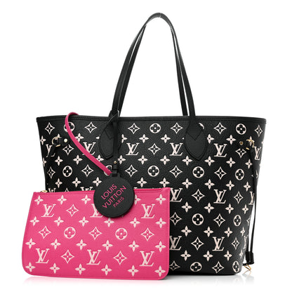 Louis Vuitton Empreinte Spring In The City Neverfull MM Black White Pink 1 of 11