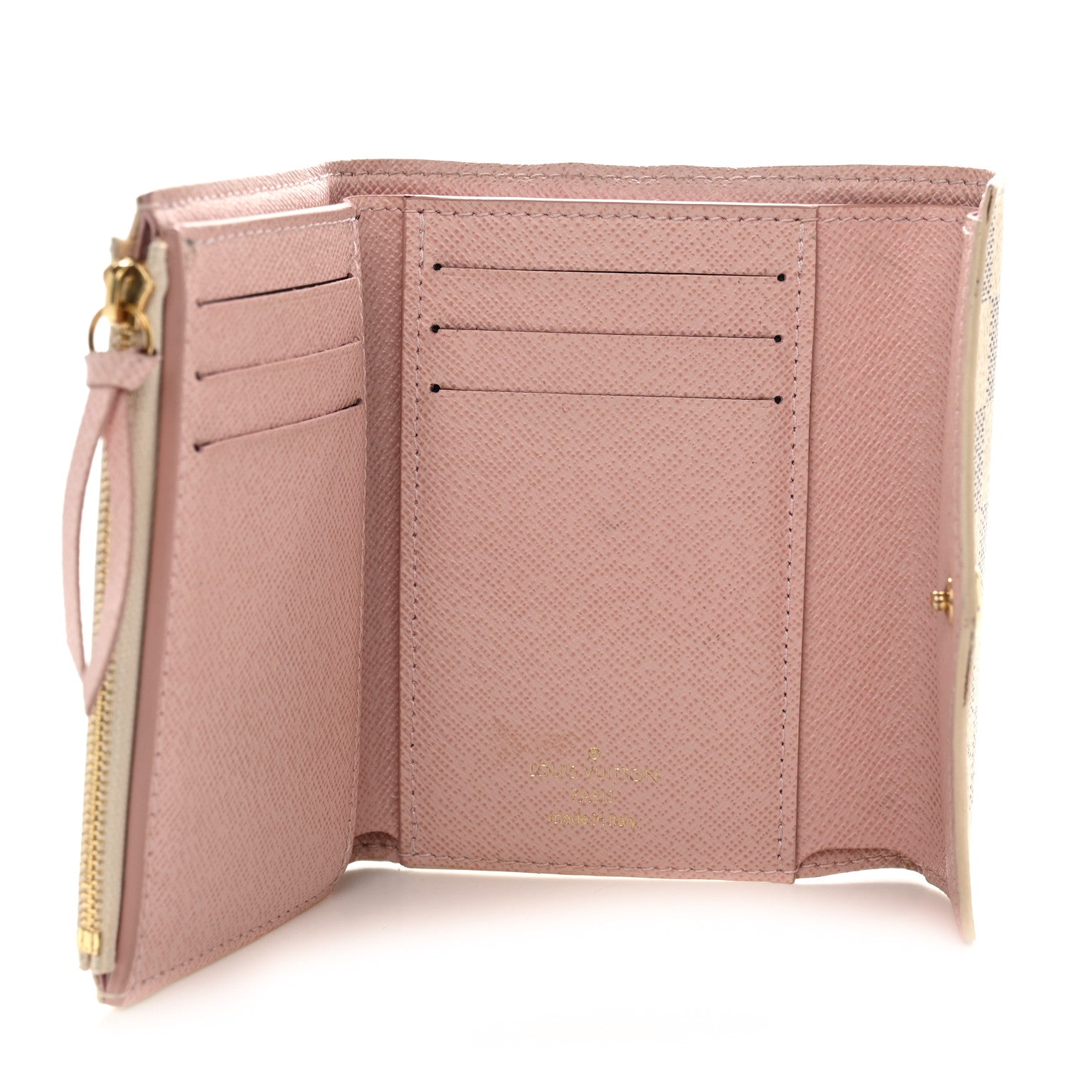 Louis Vuitton Damier Azur Victorine Wallet Rose Ballerine 5 of 11