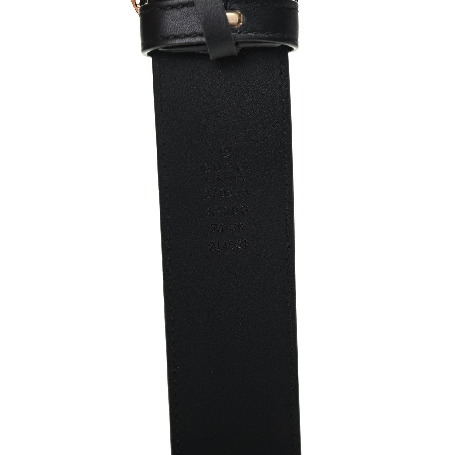 Gucci Calfskin Interlocking G 37mm Belt 75 30 Black 3 of 3