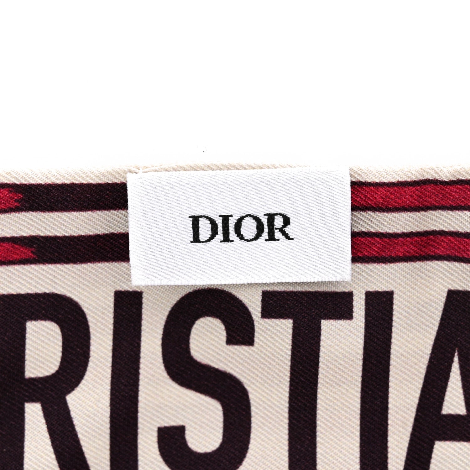 Christian Dior Silk Palm Tree Mitzah Scarf Fantasie Fond Rouge 4 of 4