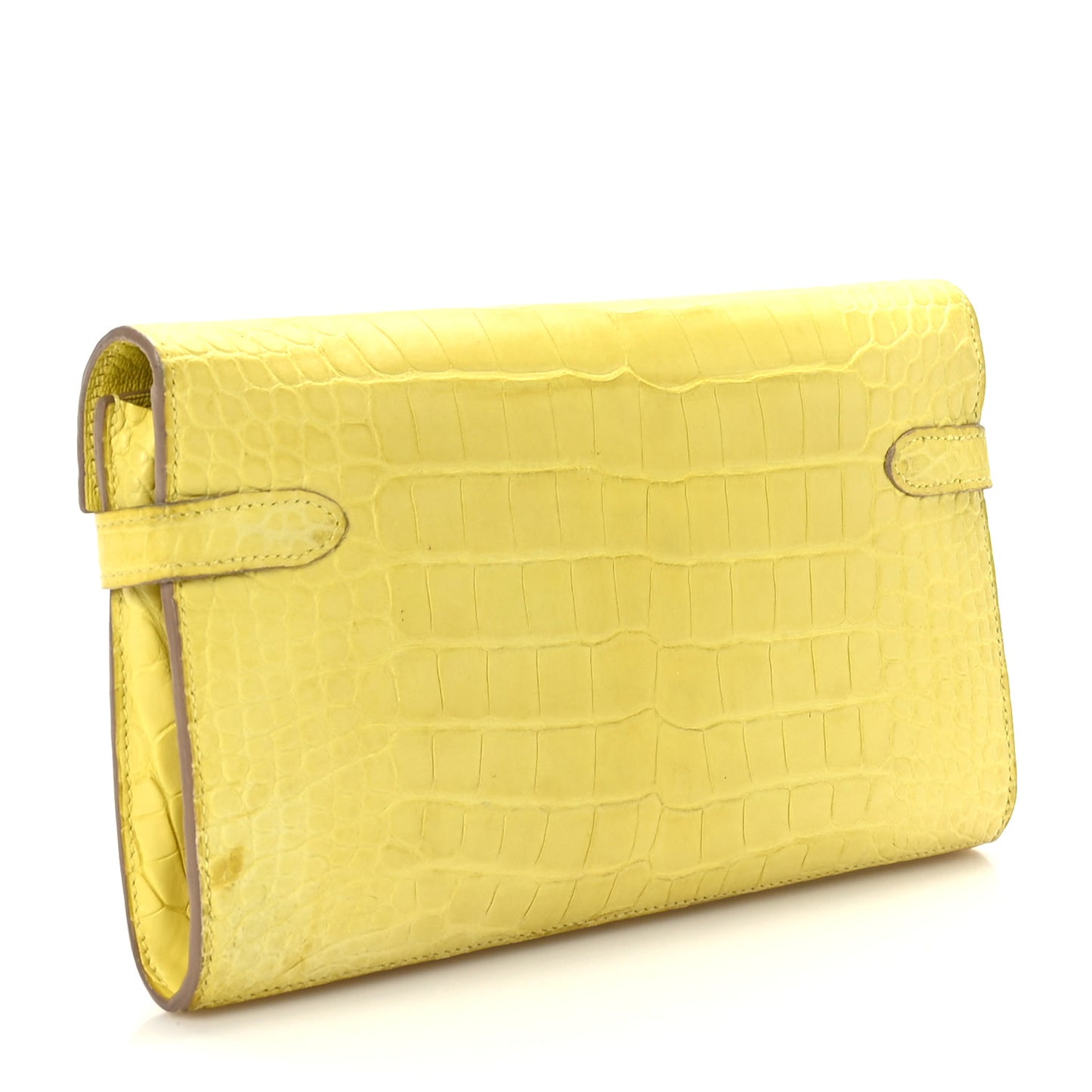 Matte Alligator Kelly Longue Wallet Mimosa