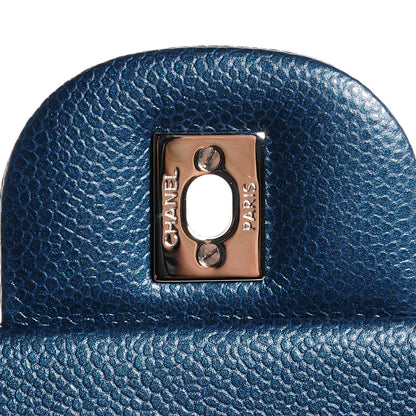 Chanel Caviar Quilted Jumbo Double Flap Blue 7 of 11