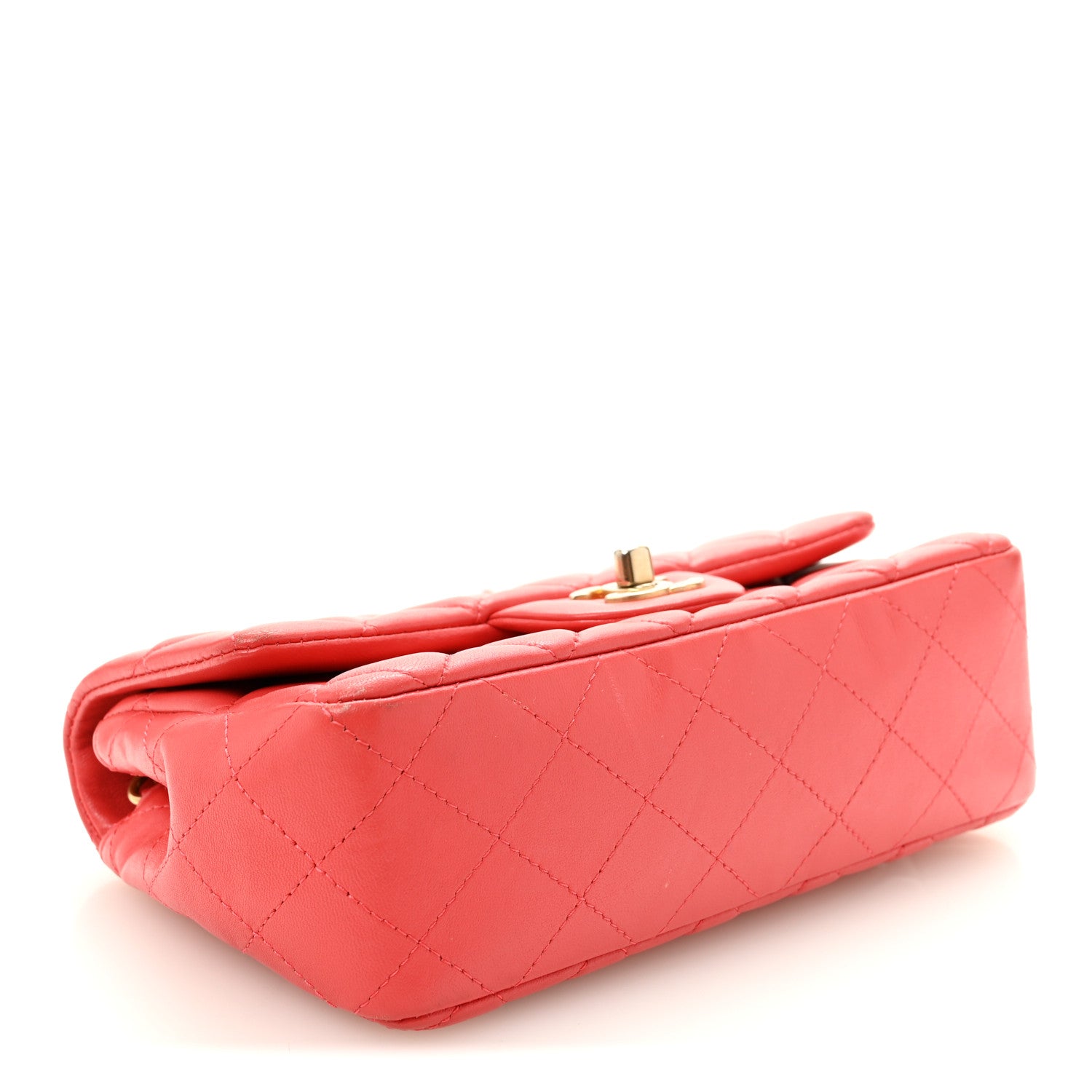 Chanel Lambskin Quilted Mini Rectangular Flap Red 4 of 12