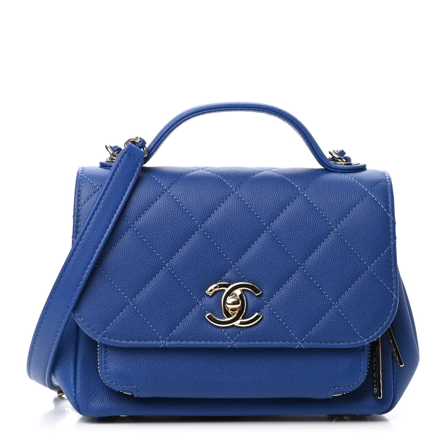 Chanel Caviar Quilted Small Business Affinity Flap Blue 1 of 4