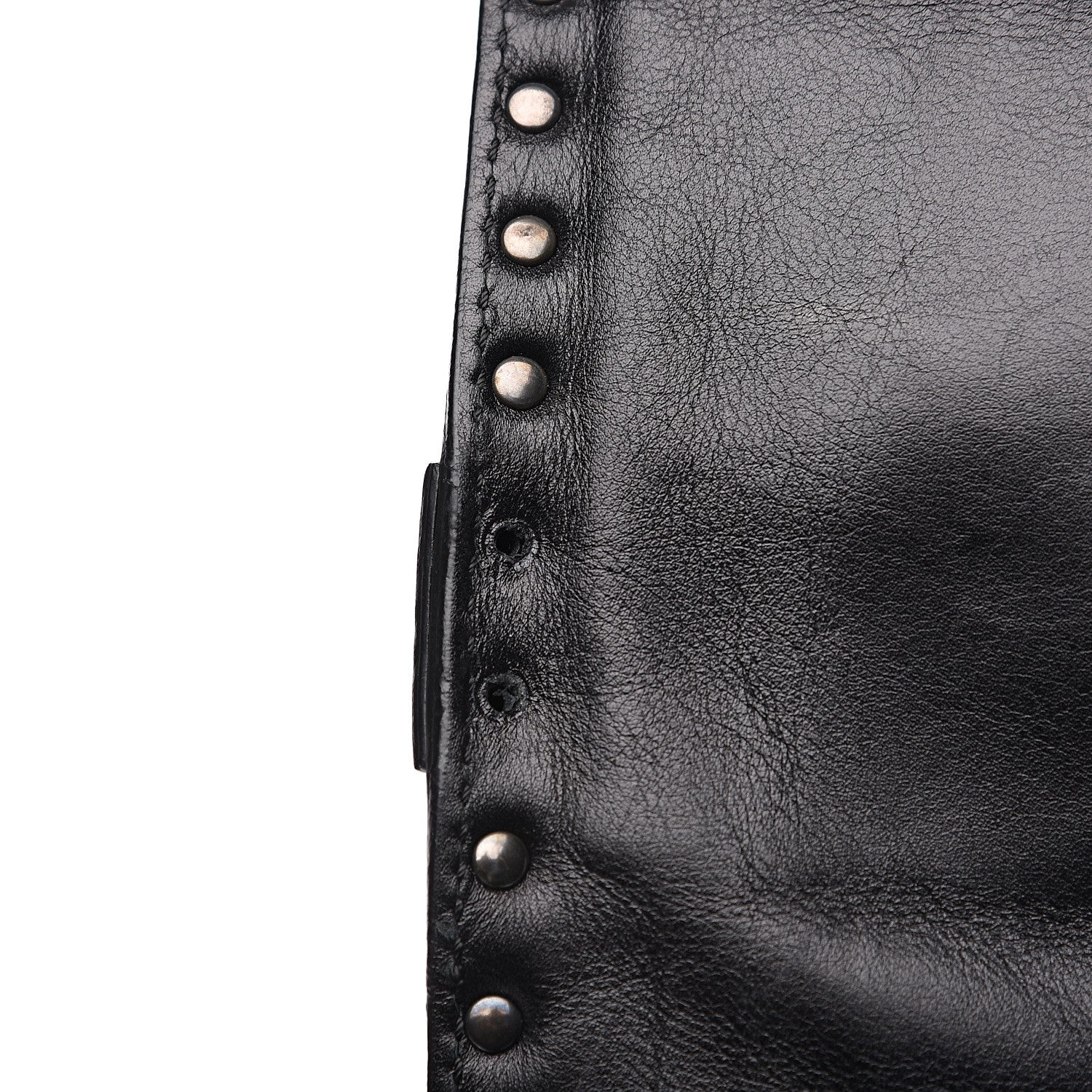 Valentino Garavani Vitello Rockstud Triple Zip Wristlet Pouch Black 10 of 10