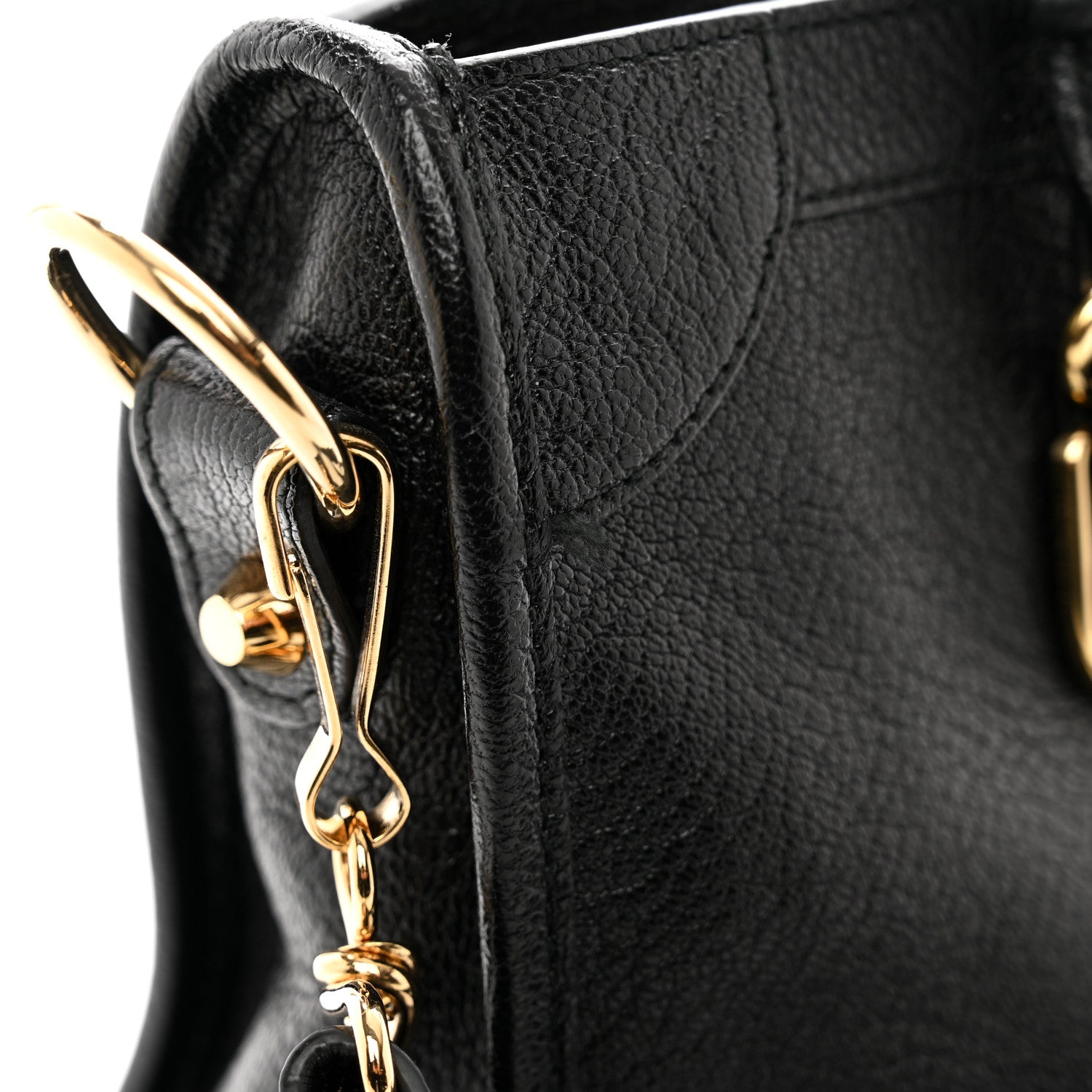 Balenciaga Chevre Gold Metallic Edge Hardware S City Black 8 of 10