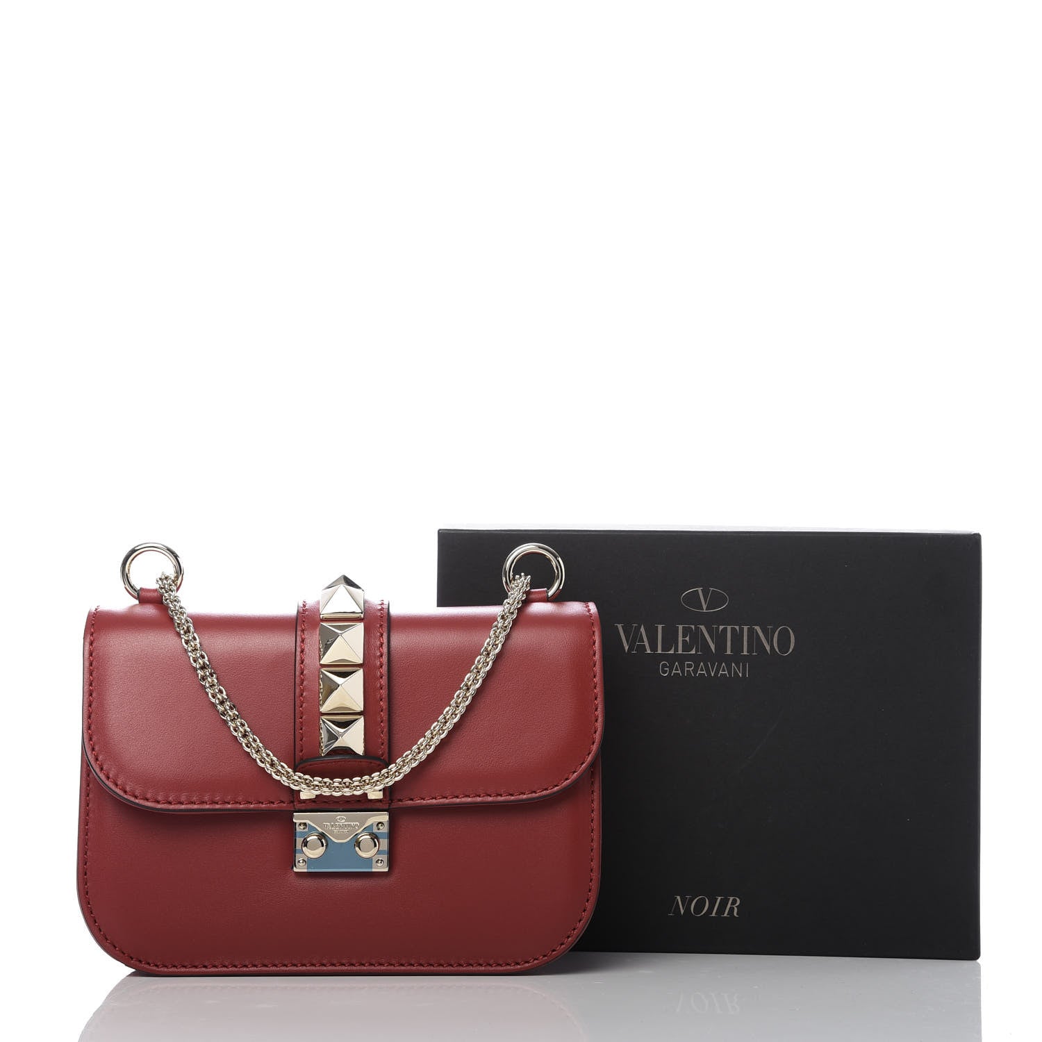 Valentino Garavani Vitello Small Glam Lock Rockstud Flap Rosso Valentino 10 of 10