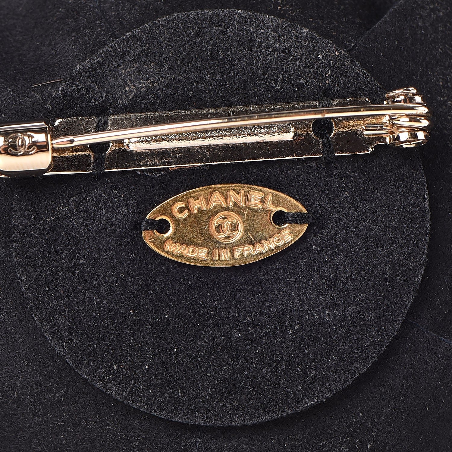 Chanel Lambskin Camellia Brooch Black 4 of 5