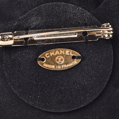 Chanel Lambskin Camellia Brooch Black 4 of 5