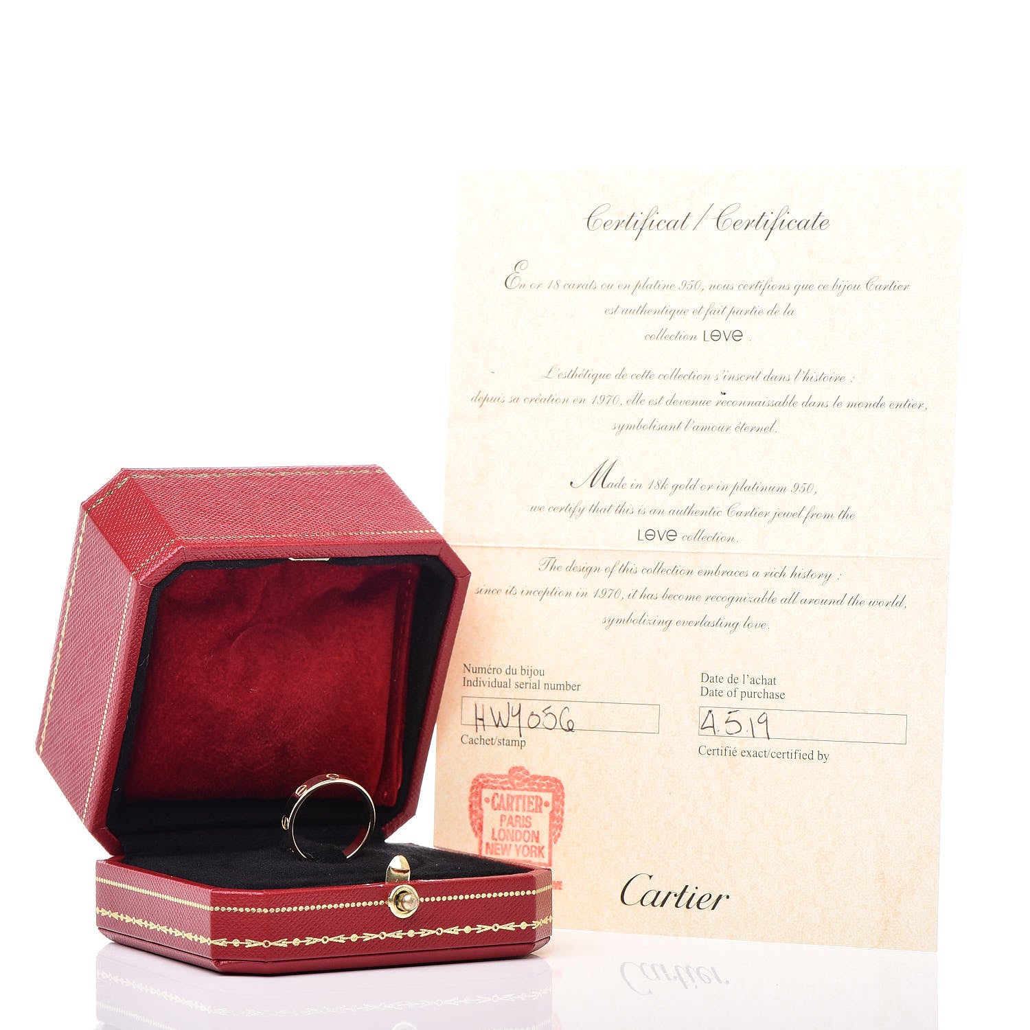 Cartier 18K Yellow Gold 3.5mm LOVE Wedding Band Ring 53 6.25 5 of 5