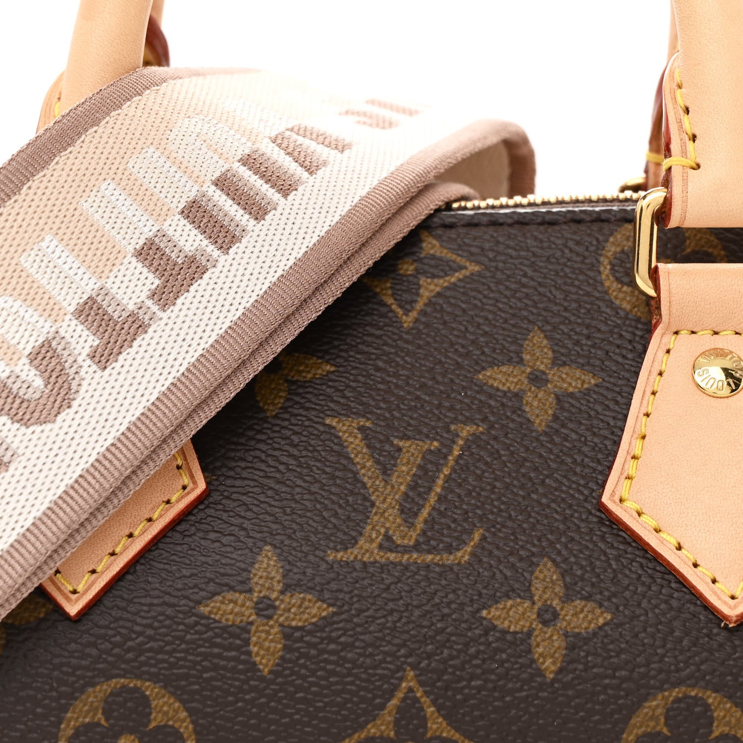 Louis Vuitton Monogram Speedy Bandouliere 20 Beige 7 of 11