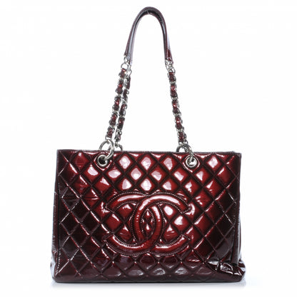 Chanel Patent Grand Shopping Tote GST Bordeaux 1 of 7