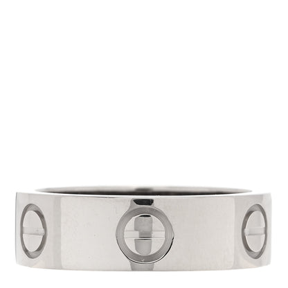 Cartier 18K White Gold 5.5mm LOVE Ring 50 5.25 1 of 4
