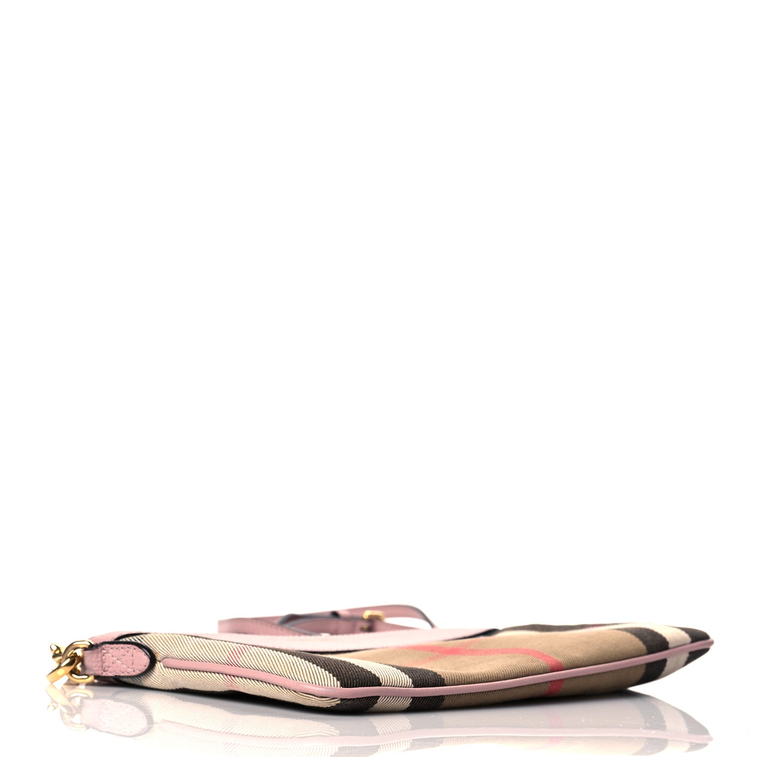 Burberry House Check Derby Peyton Crossbody Clutch Bag Pale Orchid 3 of 10