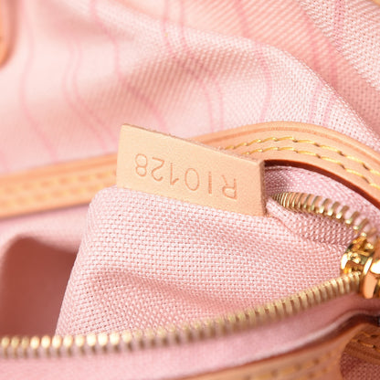 Louis Vuitton Damier Azur Delightful MM Rose Ballerine 9 of 9