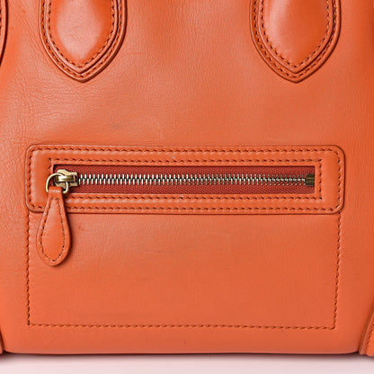 Celine Smooth Calfskin Mini Luggage Bright Orange 16 of 24