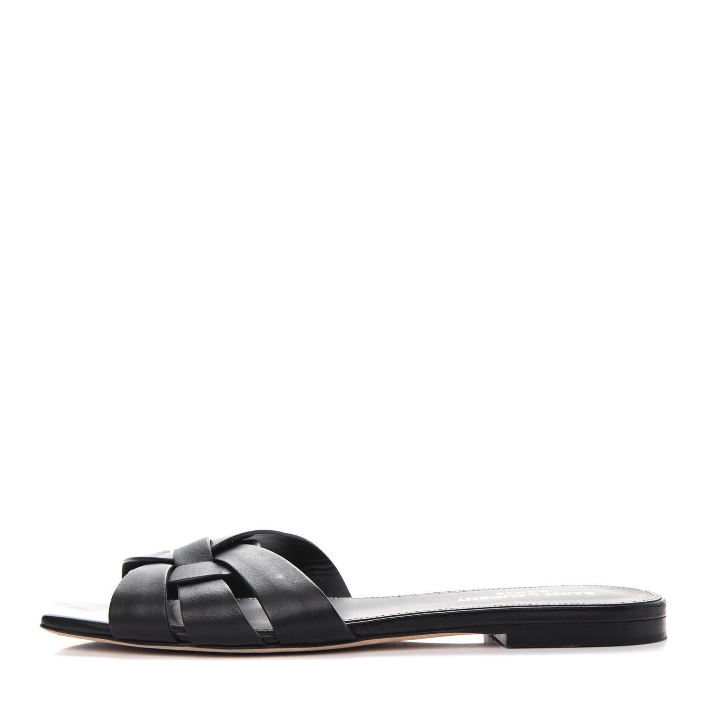 Calfskin Nu Pied 05 Slide Sandals 37 Black