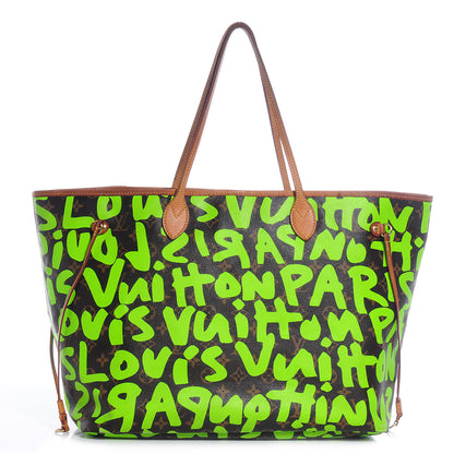Louis Vuitton Monogram Graffiti Neverfull GM Green 1 of 8