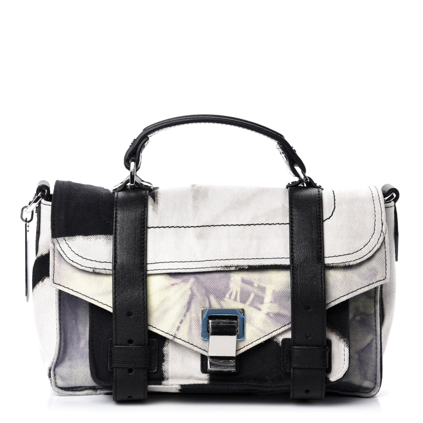 Canvas Tie Dye Tiny PS1 Satchel Black Lime