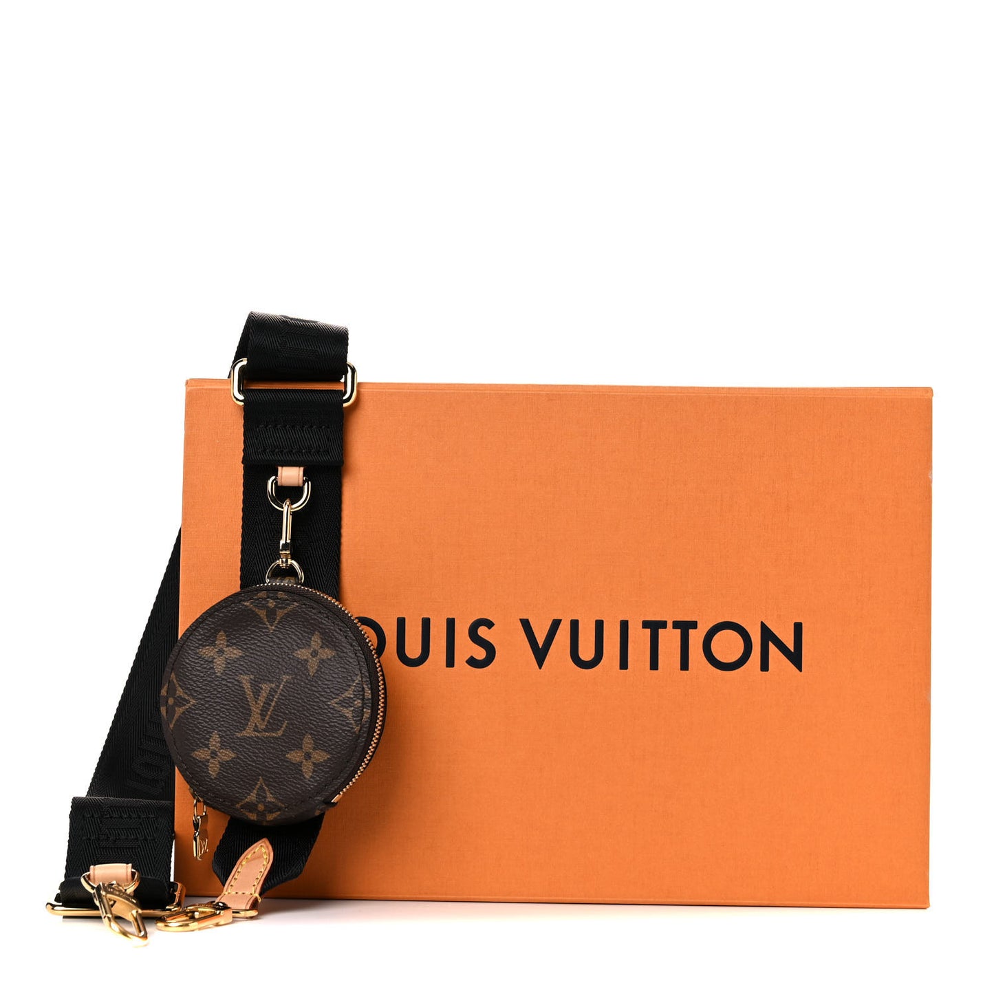 Monogram Multi Pochette Accessories Bandouliere Shoulder Strap Black