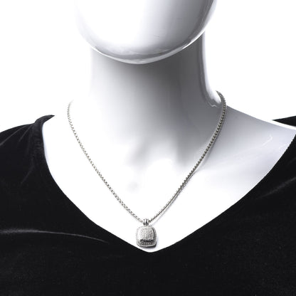 David Yurman Sterling Silver 14K Yellow Gold Diamond 11mm Albion Pendant Necklace 2 of 4
