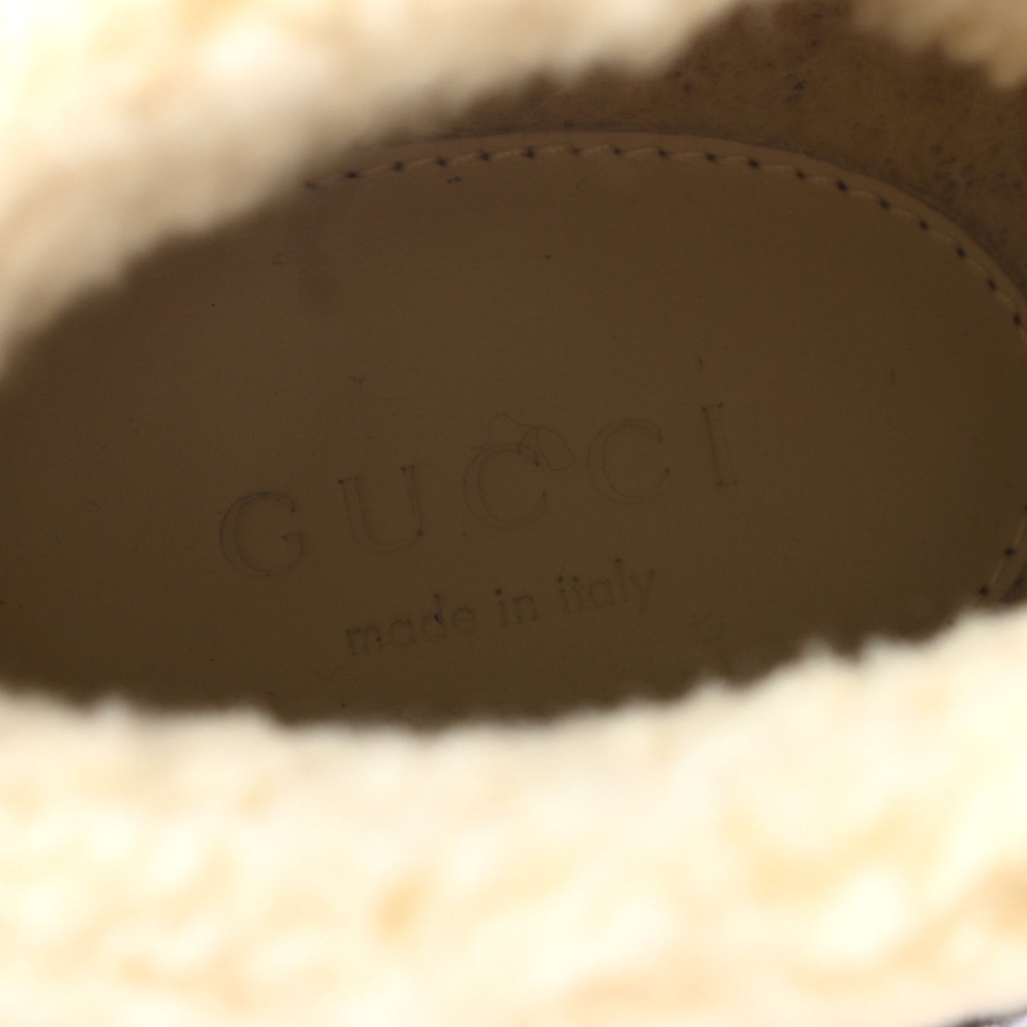 Wool Faux Shearling G Rhombus Womens Victor Ankle Boots 38 Beige Cocoa