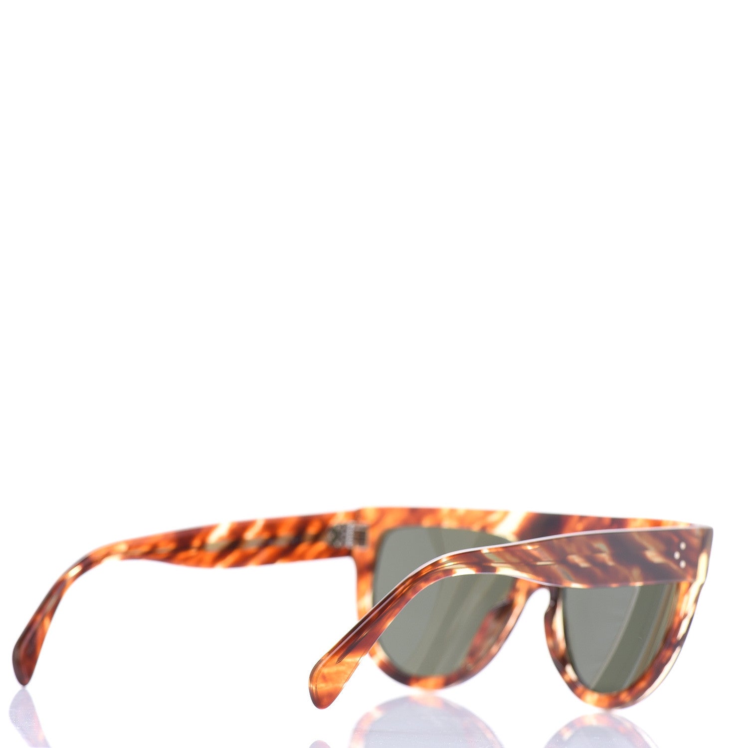 Celine Acetate Aviator Sunglasses CL 40001 Havana 4 of 8