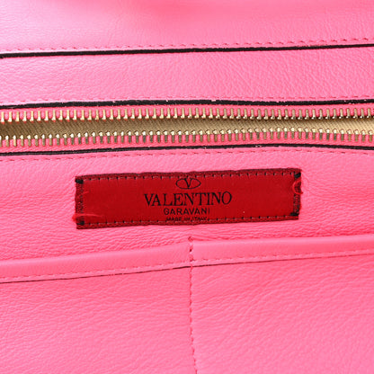 Valentino Garavani Vitello Medium Rockstud Tote Fuxia Fluo 5 of 16