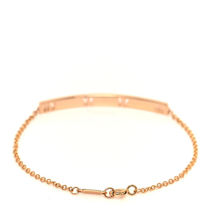 Tiffany 18K Rose Gold Diamond Atlas Bar Pierced Bracelet 3 of 5