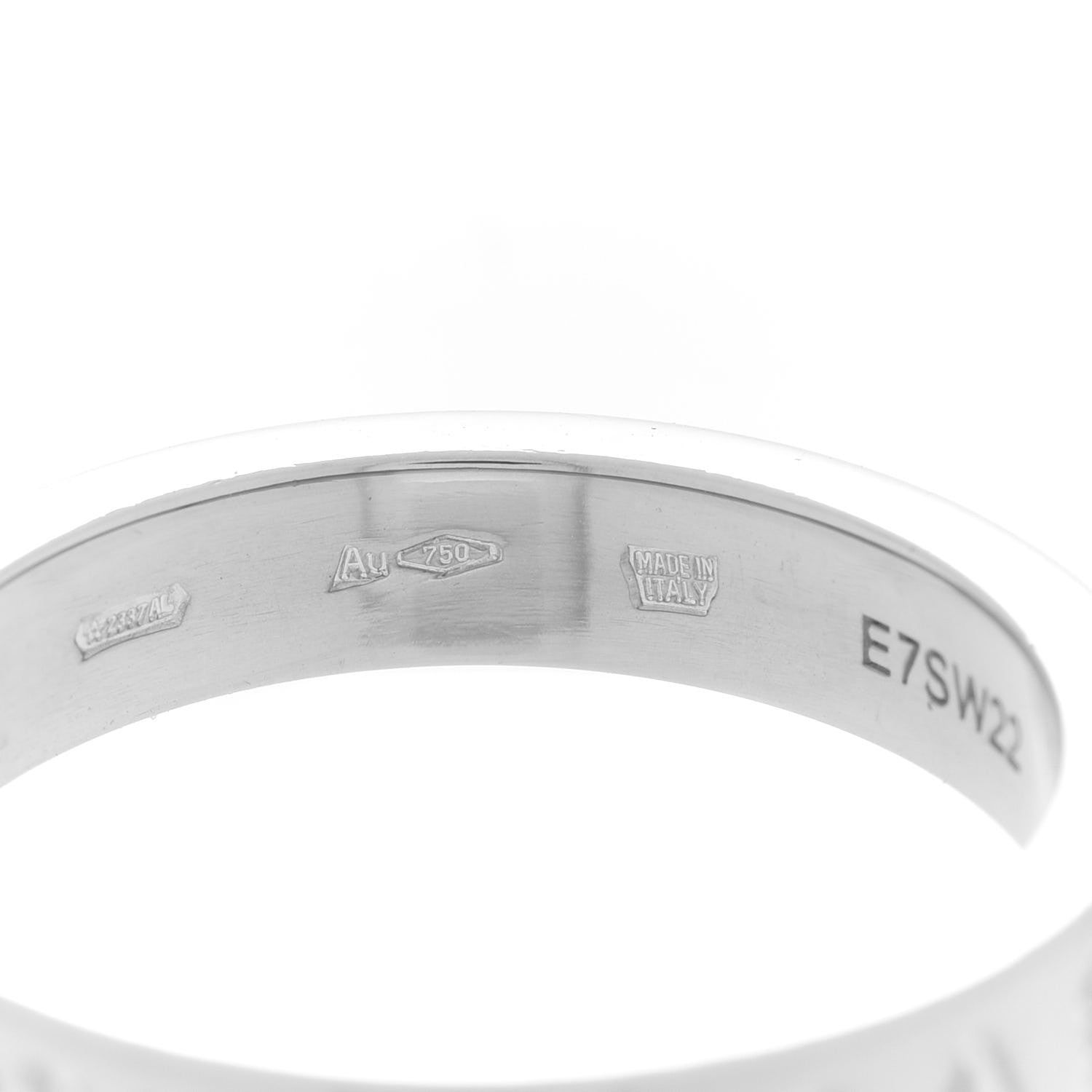 Bulgari 18K White Gold Diamond B.Zero1 Essential Band Ring 58 8.25 4 of 5