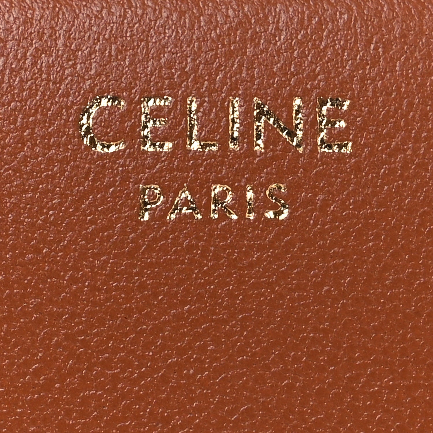 Celine Shiny Smooth Lambskin Small Triomphe Wallet Tan 6 of 9