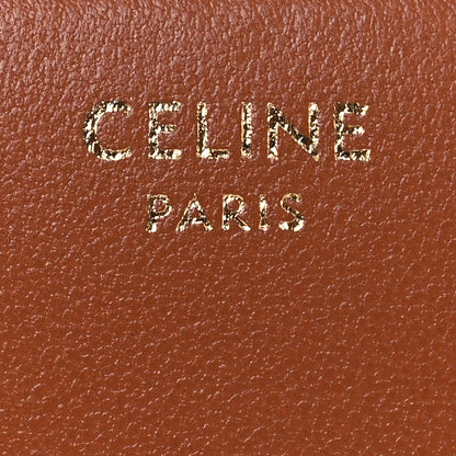 Celine Shiny Smooth Lambskin Small Triomphe Wallet Tan 6 of 9
