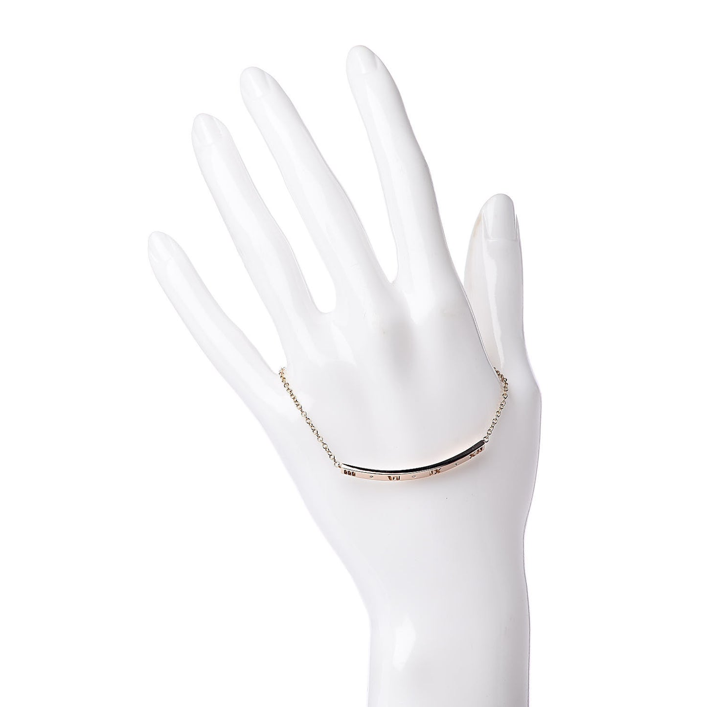 18K Rose Gold Diamond Atlas Bar Pierced Bracelet