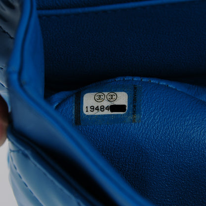 Chanel Patent Calfskin Quilted Medium Double Flap Turquoise 8 of 8