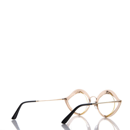 Gucci Metal Crystal Cat Eye Sunglasses GG0046S Gold 4 of 7