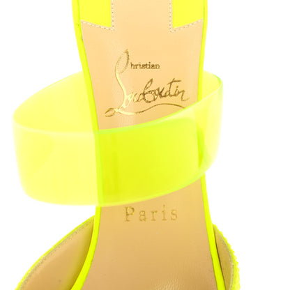 Christian Louboutin Suede PVC Fluo Matt Choc PVC Strass 80 Pumps 40 Sulfure 7 of 8