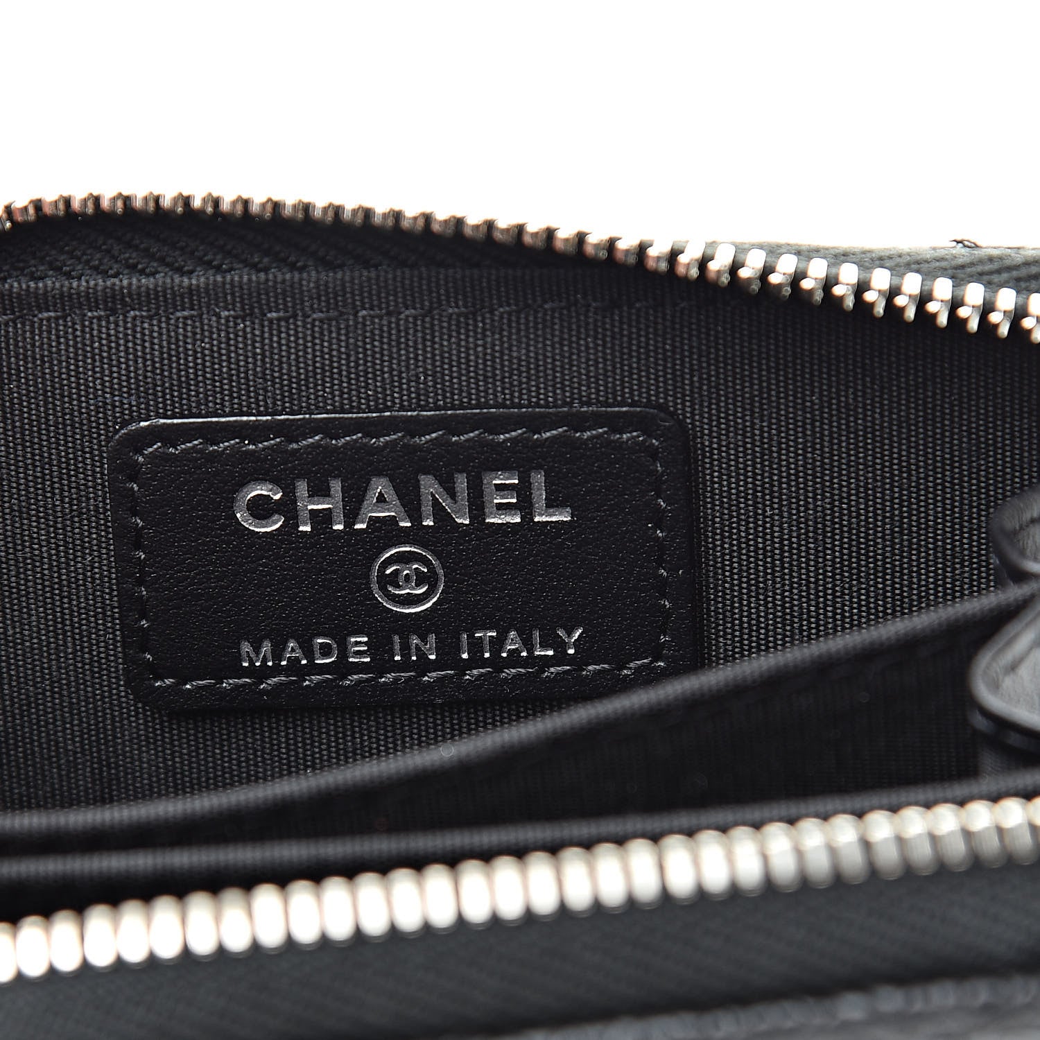 Chanel Caviar Quilted Incognito Zip Coin Purse Black 6 of 8
