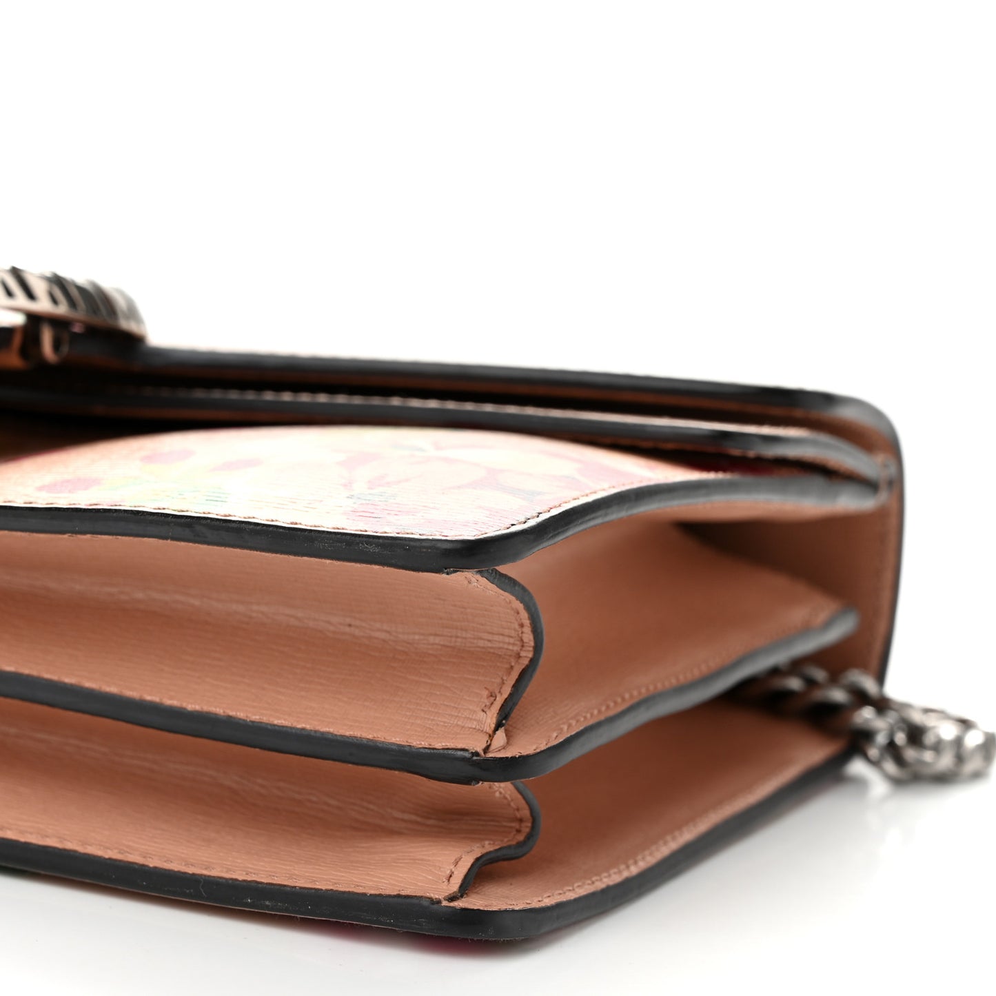 Calfskin Blooms Print Small Dionysus Shoulder Bag Pink Apricot Multicolor