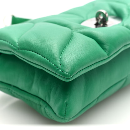 Mulberry Nappa Pillow Quilted Tiny Softie Bag Lawn Green 8 of 9