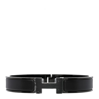Hermes Matte Enamel Narrow Clic Clac HH Bracelet So Black 1 of 5