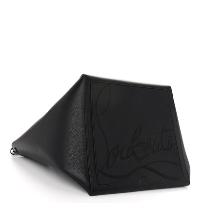 Christian Louboutin Calfskin Empire Spike Studded Small Cabachic Tote Black 4 of 9