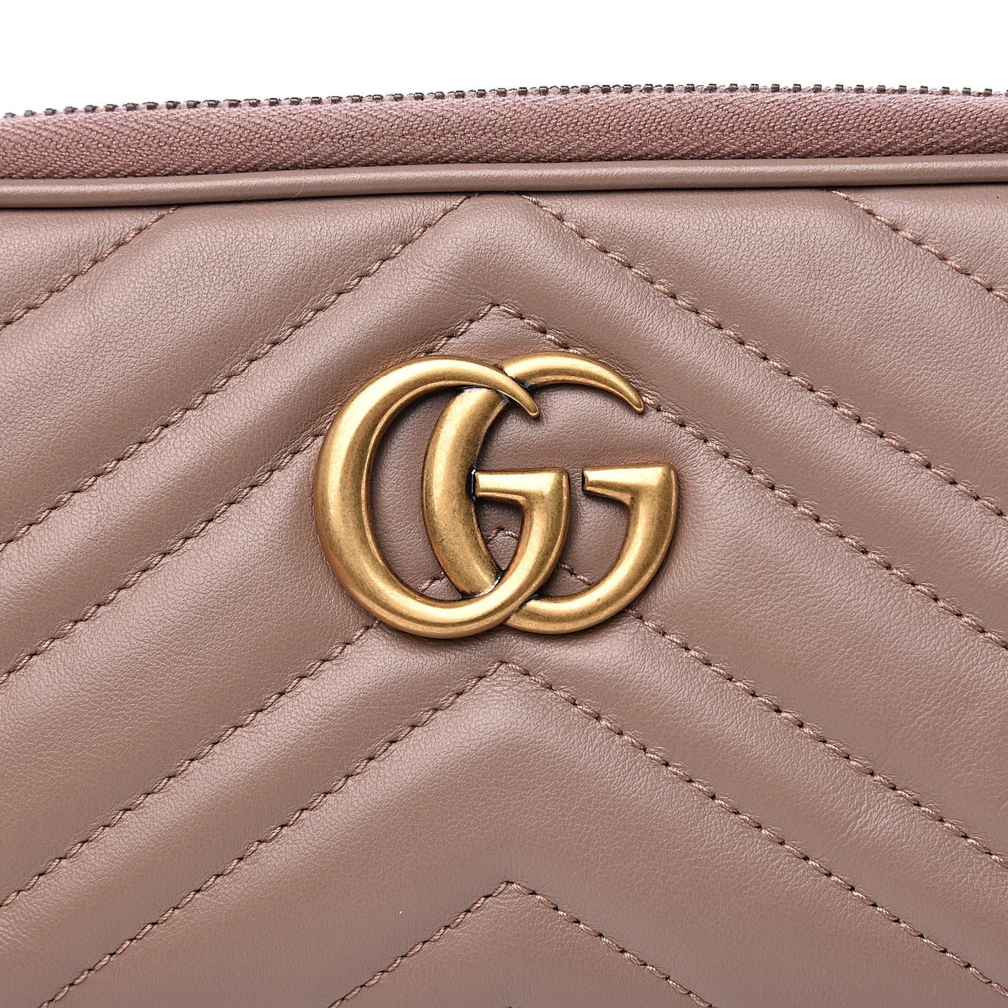 Calfskin Matelasse Mini GG Marmont Chain Crossbody Bag Porcelain Rose