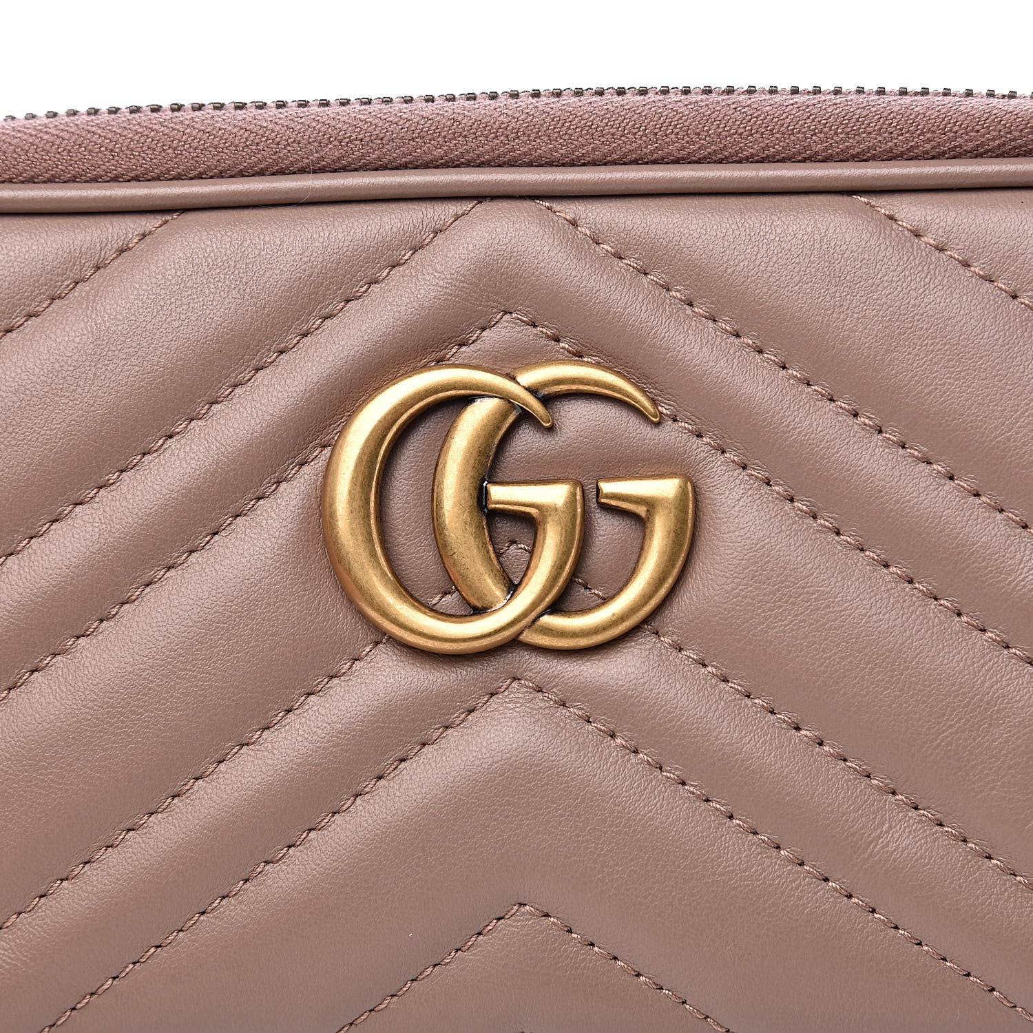 Gucci Calfskin Matelasse Mini GG Marmont Chain Crossbody Bag Porcelain Rose 9 of 11