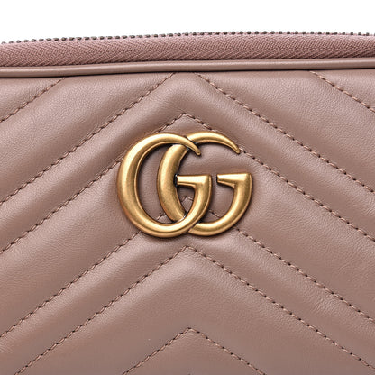 Gucci Calfskin Matelasse Mini GG Marmont Chain Crossbody Bag Porcelain Rose 9 of 11
