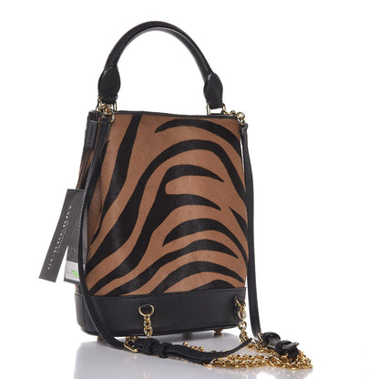 Burberry Calf Hair Small The Bucket Backpack Bag Pale Redwood 3 of 7