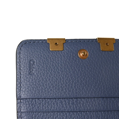 Chloe Grained Calfskin Marcie Compact Wallet Royal Navy 6 of 7