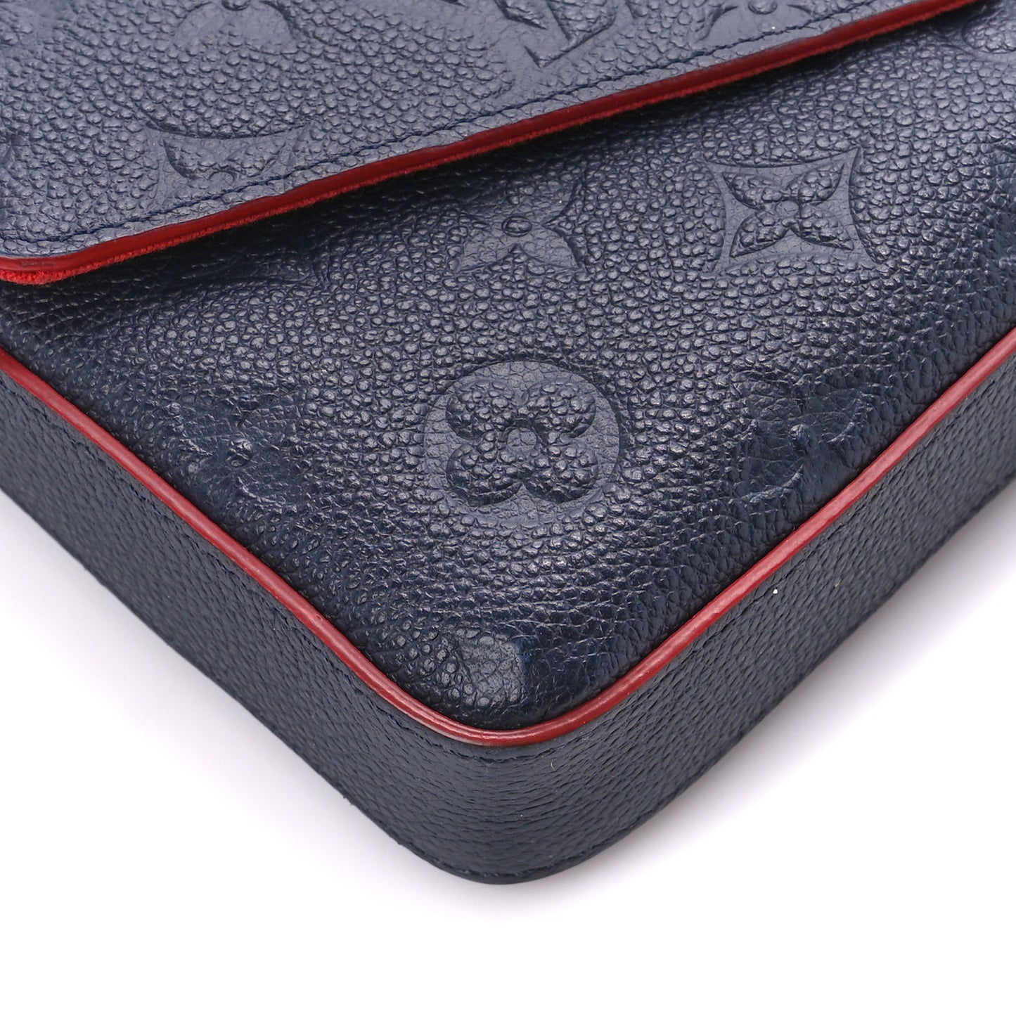 Empreinte Pochette Felicie Chain Wallet Marine Rouge